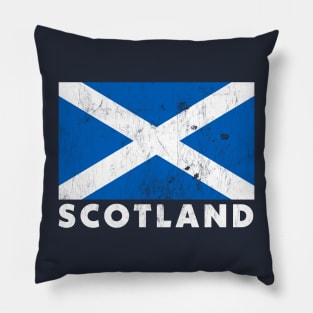 Faded Style Scottish Flag Design Pillow