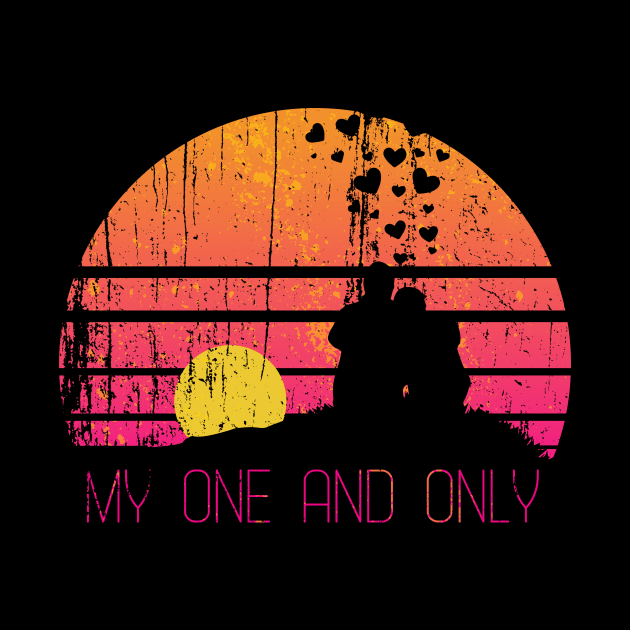 Funny valentines day cute design for couples My one and only by Goldewin