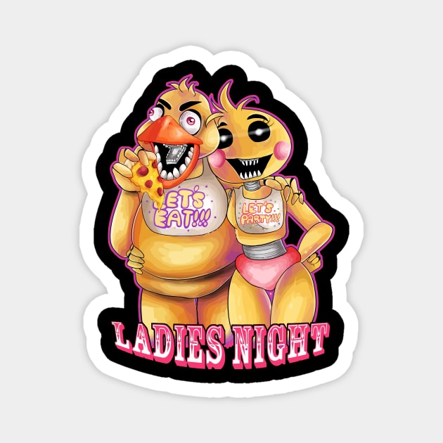 FIVE NIGHTS AT FREDDY'S- LADIES NIGHT Magnet by mizoneroberto