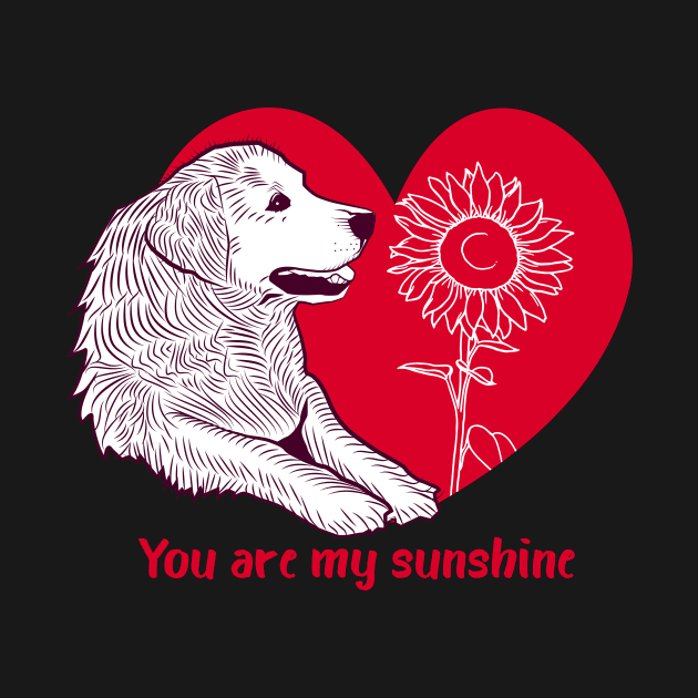 You Are My Sunshine Dog Sunflower by Jkinkwell