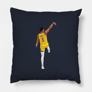 Jordan Poole Back Shot Yellow Qiangy Pillow