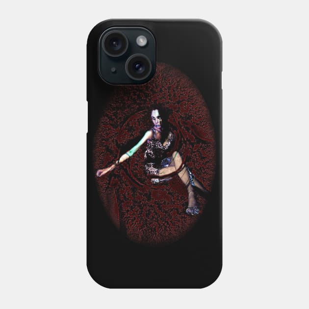 Woman in short dress, sitting in some red and black space. Weird, dark and beautiful. Phone Case by 234TeeUser234