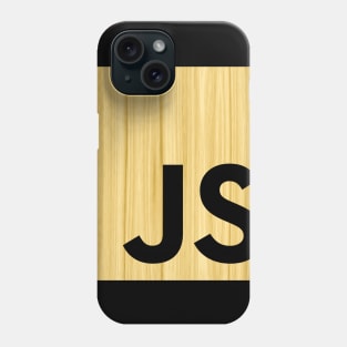 JavaScript Shirt | Wood Grain Pattern JS Logo Phone Case