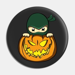 Ninja Halloween Pumpkin Pin