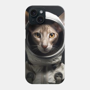 Astronaut Cat in Space - Oriental Shorthair Phone Case