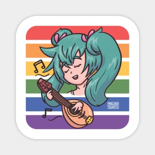 Pride Hatsune Miku Bandolin - Summer Gaming Magnet