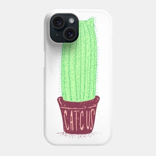 Toxic Neon Green and Red - Catcus - Cat Cactus - Plant Lover Phone Case