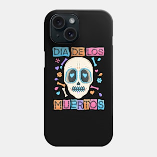 Colorful Sugar Skull - Dia De Los Muertos - Colorful Skull Phone Case