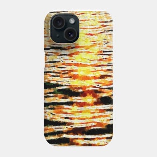 sunset glistening on water Phone Case