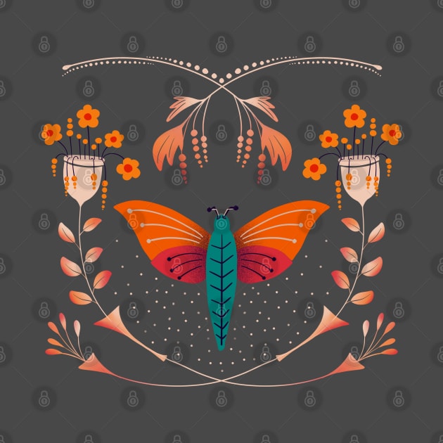 Mother Moth in her Garden by Halley G-Shirts