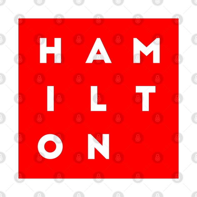 Hamilton | Red square, white letters | Canada by Classical