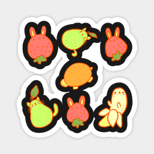 Fruit animals illustration Magnet