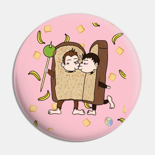 Monkey Toast Love No Background Celeraine Pin