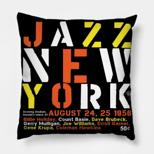 1956 Jazz New York Pillow