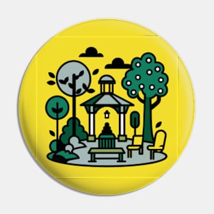 Tree in the park t-shirt Pin