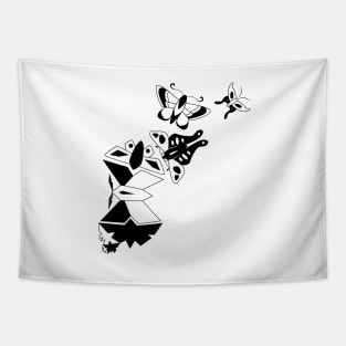 Evolution (Black and White) Tapestry