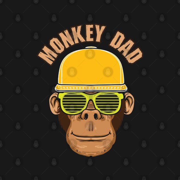 Monkey Dad Funny Novelty by Bricke