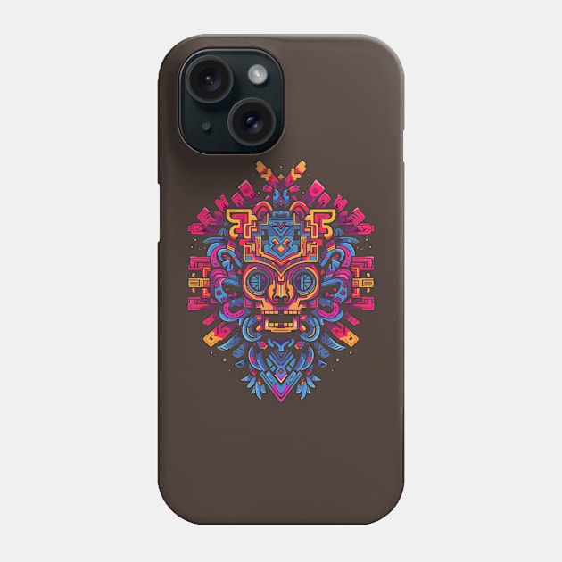 Aztec Mask Phone Case by crula