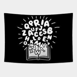 Books Reading Book Lover Alphabet Tapestry