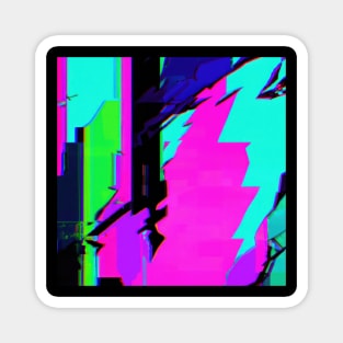 Broken 90s Kid Glitched Aesthetic Magnet