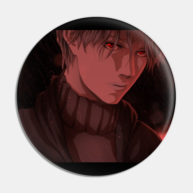 Johan Liebert – Monster by Naoki Urasawa (Red) Pin by PhilipArnaudov