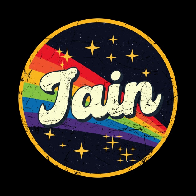 Jain // Rainbow In Space Vintage Grunge-Style by LMW Art