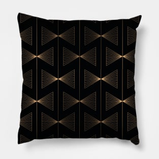 Elegant black and gold geometry Pillow