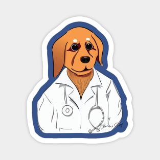 Doctor Dog Magnet