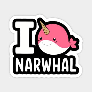 I Love Narwhal Magnet