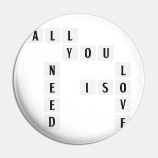 Scrabble - All you need is Love Pin