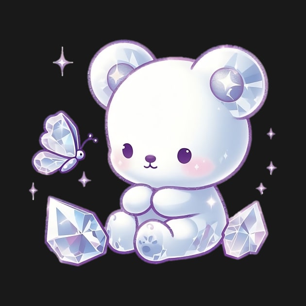 Cute Crystal Bear Illusration by The Maple Latte Shop