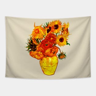 Cool Tees Club Art and Culture Van Gogh Sunflower Graphic T-Shirt Tapestry