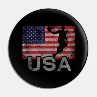 'USA Basketball American Flag' July 4th Freedom Gift Pin