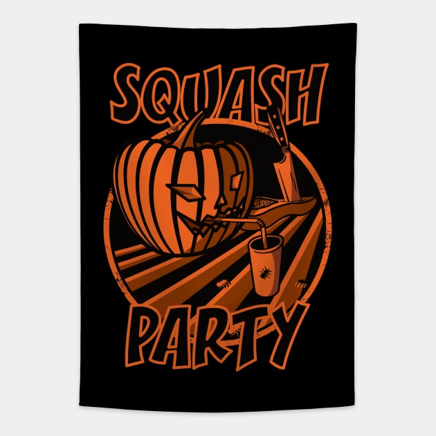 Halloween Squash Party Tapestry by dkdesigns27