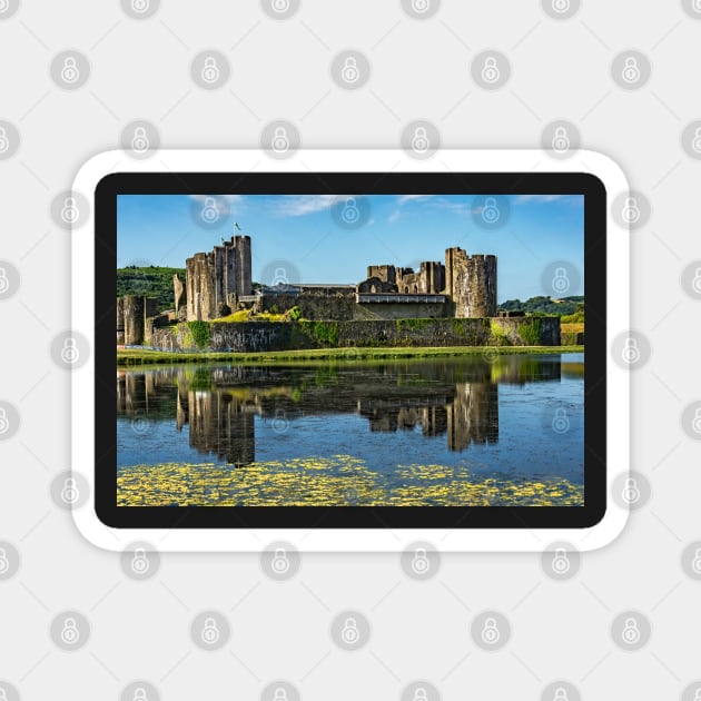 The Towers Of Caerphilly Castle Magnet by IanWL