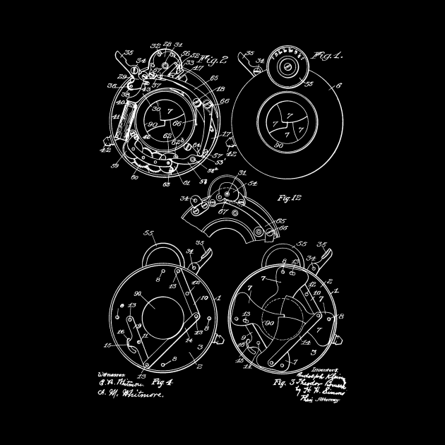 Camera Shutter Vintage Patent Hand Drawing by TheYoungDesigns