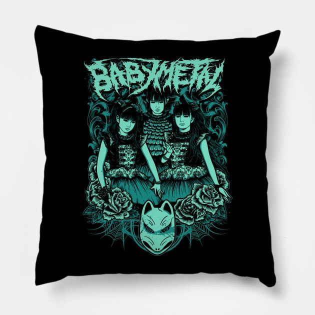 BMetal Band Pillow by KawaiiDread