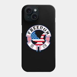 USA - Freedom Established 1776 - patriotic - American Flag - Eagle Phone Case