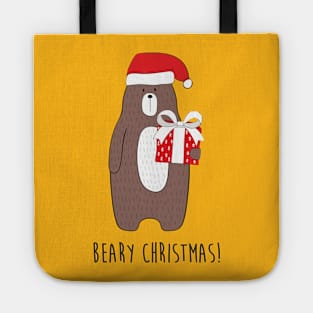 Beary Christmas, Funny Cute Bear Christmas Tote