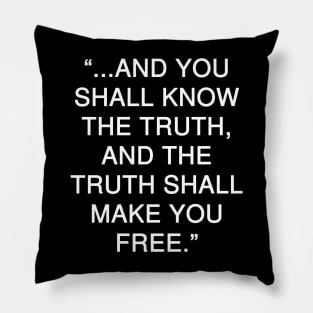 John 8:32 Bible Verse Text (NKJV) Pillow