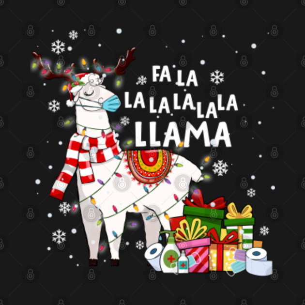 Fa La La Llama Funny Christmas Shirt Christmas Lllama Lover - Fa La La Llama Funny Christmas Ch - T-Shirt