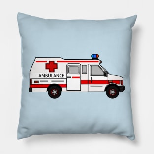 Ambulance cartoon illustration Pillow