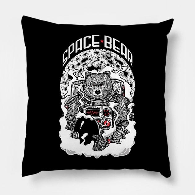 Space Bear Pillow by krisren28