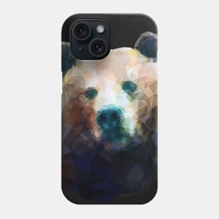 Dramabite Wild Bear Low Poly Geometric Minimalist Design Phone Case