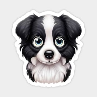 Loving Border Collie Gaze Magnet