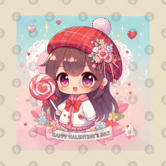 Kawaii Valentine's Day Girl by AlmostMaybeNever