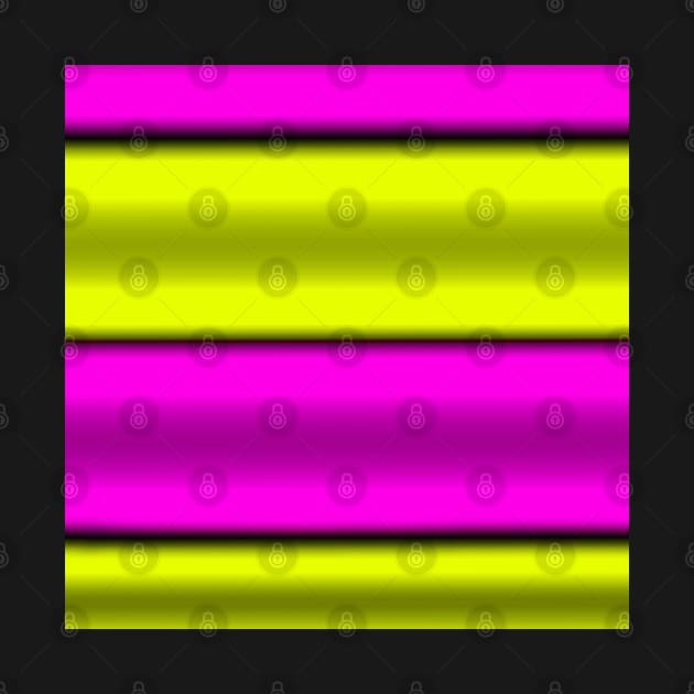 Pink & Yellow  Horizontal Stripes by BlakCircleGirl