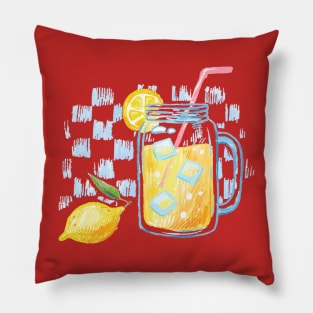 Lemonade Hand Drawn Pillow