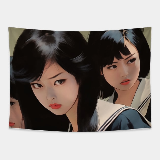 Sukeban Japan Schoolgirls series 03 Tapestry by KawaiiThings