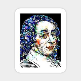 BLAISE PASCAL watercolor and ink portrait Magnet